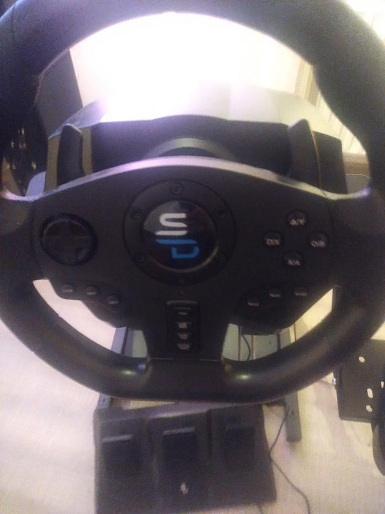 Racestuur PS4+ Pedalen + Schakelaar + Stuursteun, Spelcomputers en Games, Games | Sony PlayStation 4, Ophalen, Online, Gebruikt