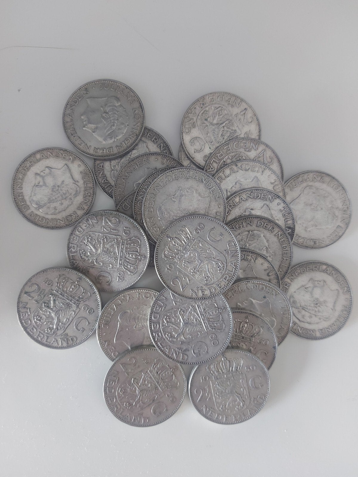 25 x zilveren rijksdaalders juliana, Ophalen of Verzenden, Koningin Juliana, 2½ gulden