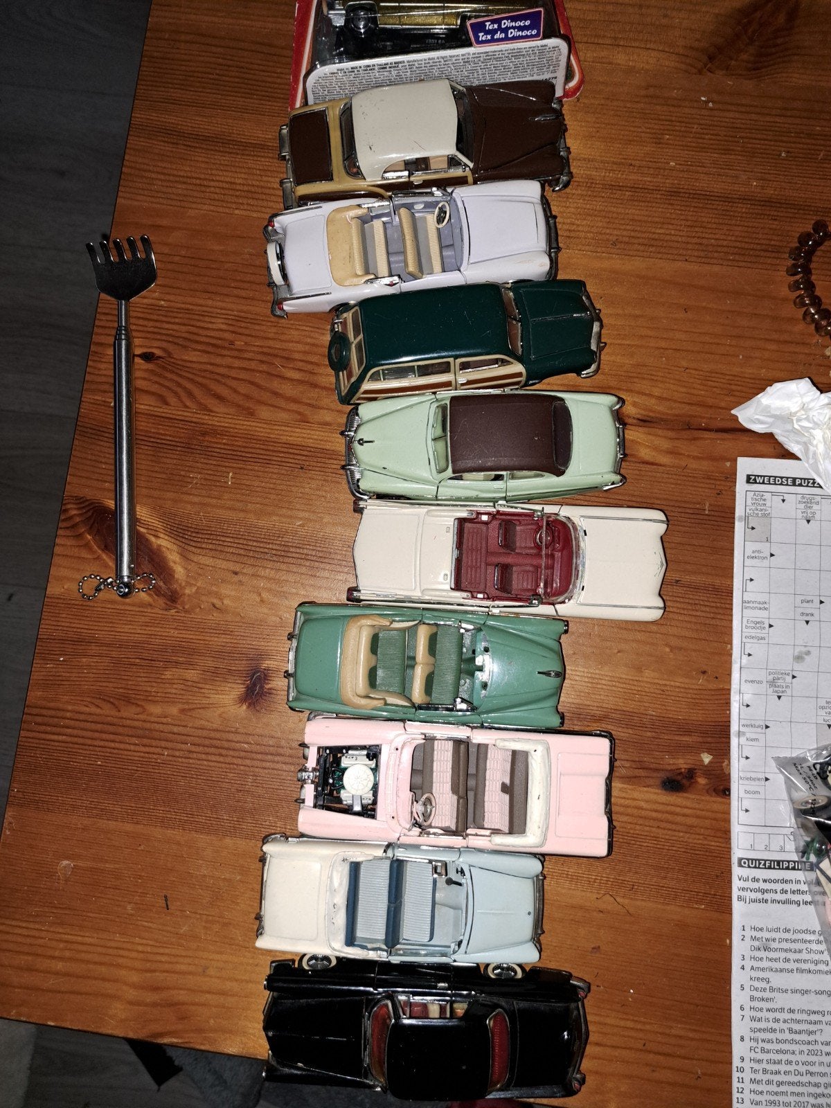 Antieke metalen auto's zie tekst, Ophalen of Verzenden