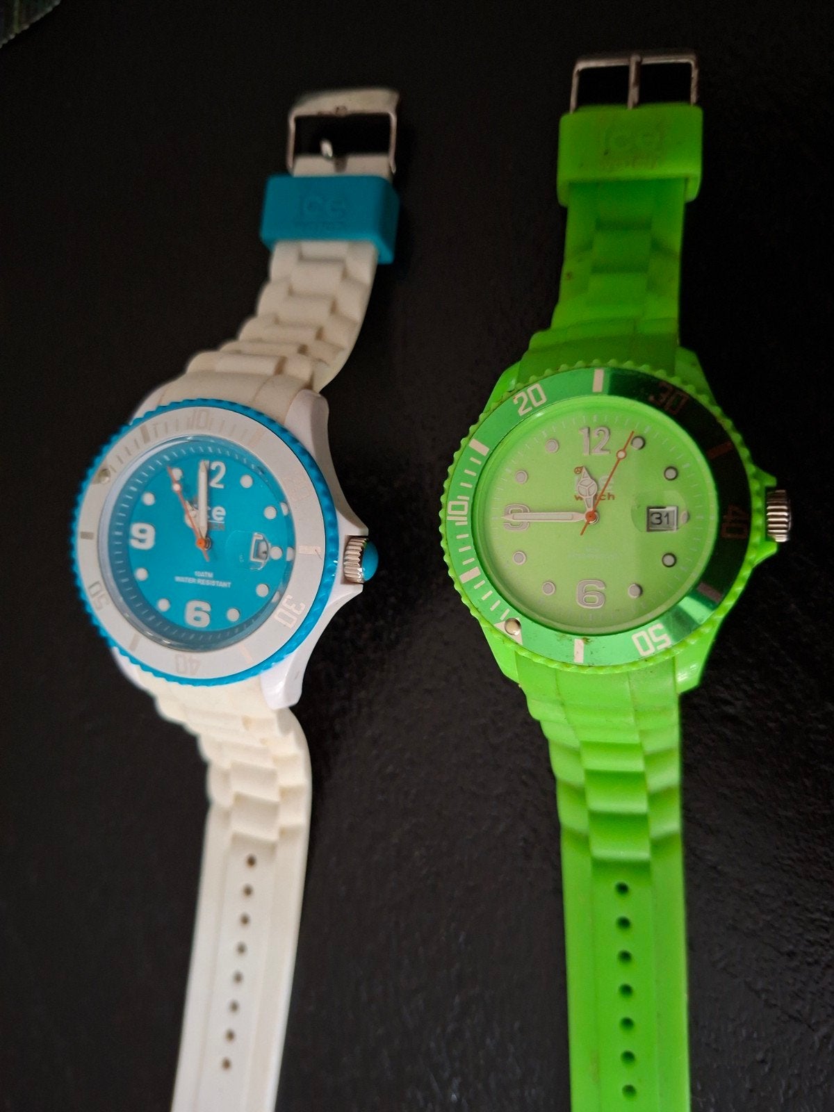 Felgroen Ice-Watch Polshorloge - Zo goed als nieuw, Overige merken, Kunststof, Polshorloge, Kunststof