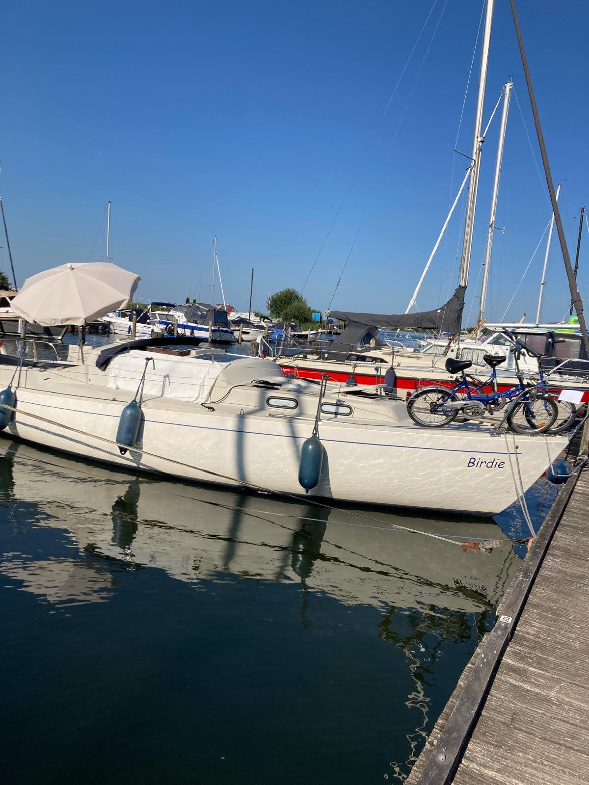 Albin Vega 27 zeilboot maar nu als motorboot geen mast, Watersport en Boten, Kajuitzeilboten en Zeiljachten, Ophalen, Gebruikt