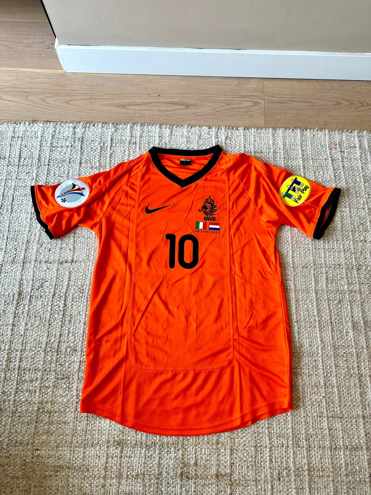 NEDERLANDS ELFTAL SHIRT BERGKAMP #10 2000, Maat L, Ophalen of Verzenden, Zo goed als nieuw, Shirt