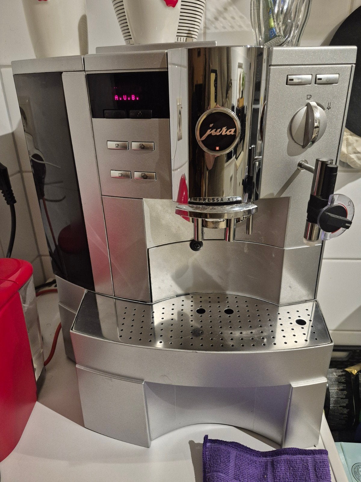 Jura Impressa X9 Volautomatische Koffiemachine - Groot Model, Gebruikt, 10 kopjes of meer, Koffiemachine, Koffiebonen