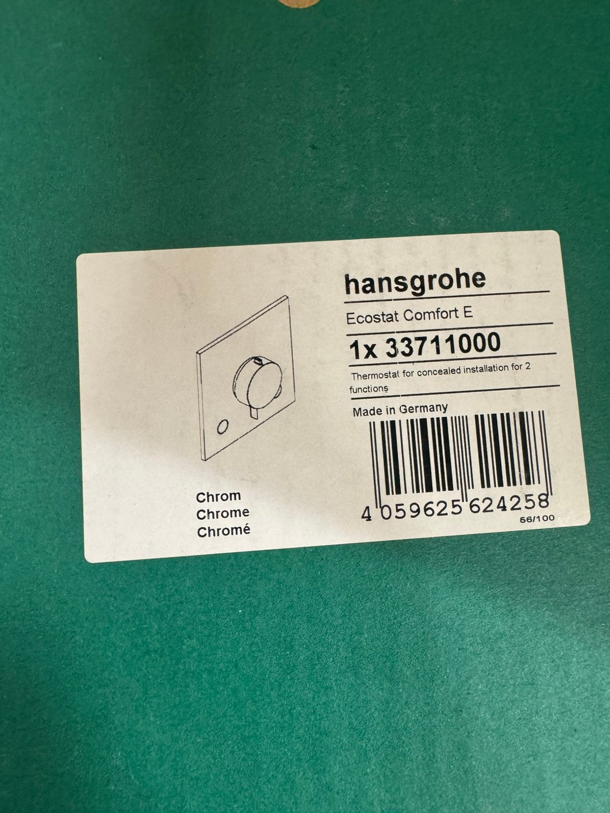 Hansgrohe Ecostat Comfort E inbouw Nieuw, Doe-het-zelf en Verbouw, Sanitair, Ophalen of Verzenden, Nieuw, Chroom, Douche