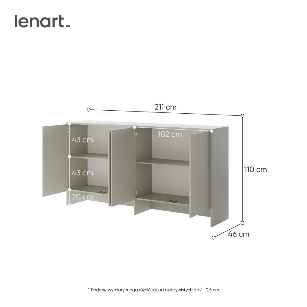 Concept opzetkast (110 cm hoog) - Cashmere, Niet ingevuld, Niet ingevuld, Niet ingevuld