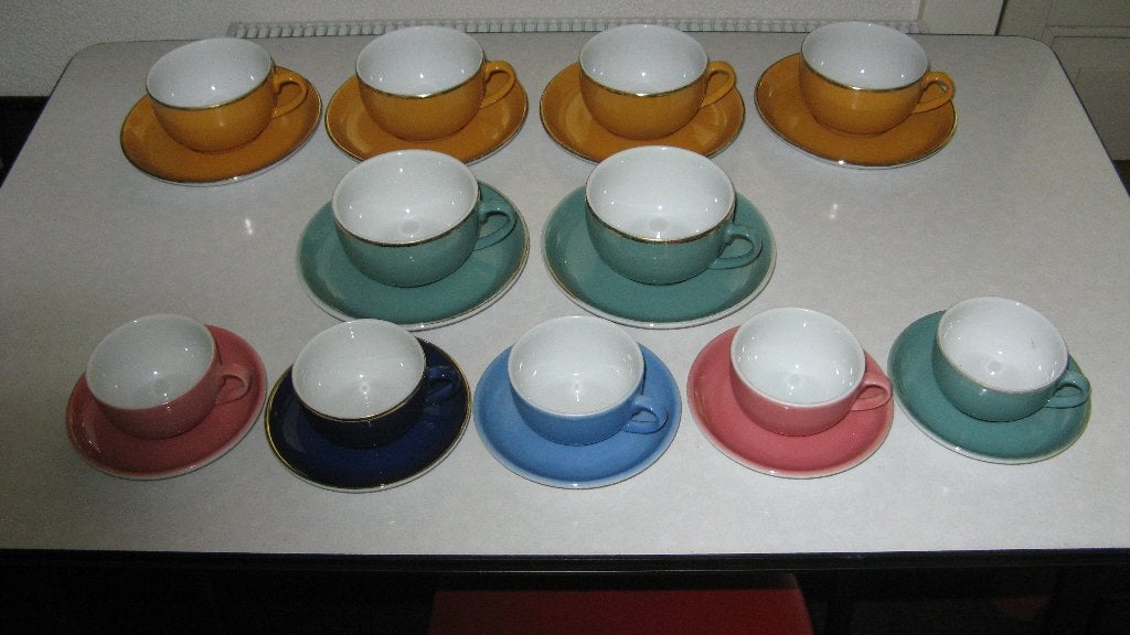 Mitterteich  6 cappuccino + 5 espresso kopjes, Ophalen of Verzenden, Zo goed als nieuw, Effen, Kop(pen) en/of Schotel(s)
