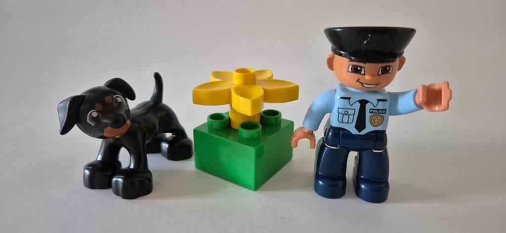 Politie agent met hond - Duplo 5678, Overige thema's, Ophalen of Verzenden, Zo goed als nieuw, Compleet