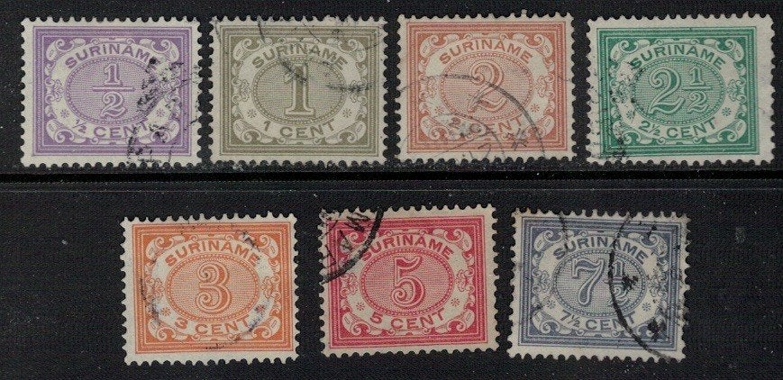 A555 Suriname 41/47 gestempeld, Verzenden, Postfris