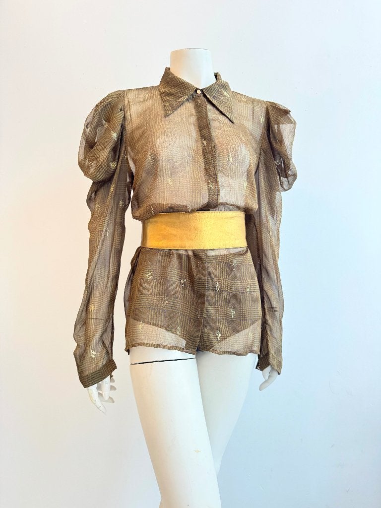 Copenhagen Muze L doorzichtige blouse, Ophalen of Verzenden, Zo goed als nieuw, Zwart
