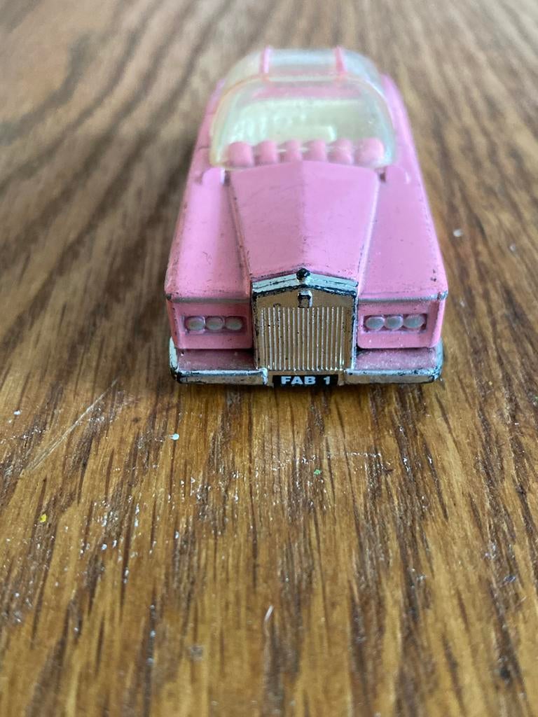 Thunderbirds FAB 1 Roze Auto - Vintage Speelgoed, Overige merken, Gebruikt, Auto, 1:32 tot 1:50