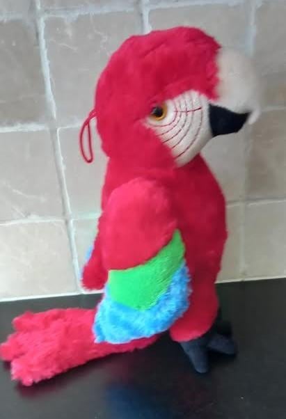 Knuffel papegaai 30 cm, Ophalen of Verzenden, Zo goed als nieuw, Overige typen