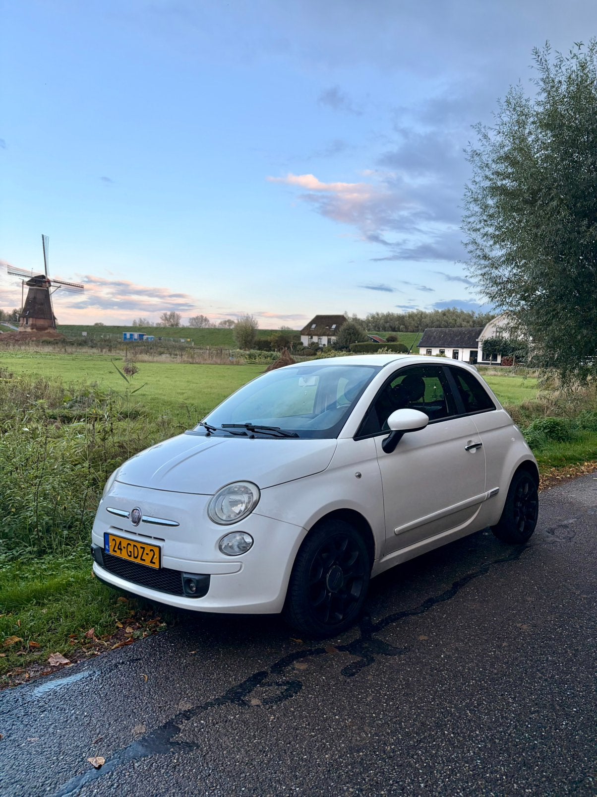 Fiat 500 1.2 C 2008 Wit, Auto's, Voorwielaandrijving, 1242 cc, 4 cilinders, 840 kg