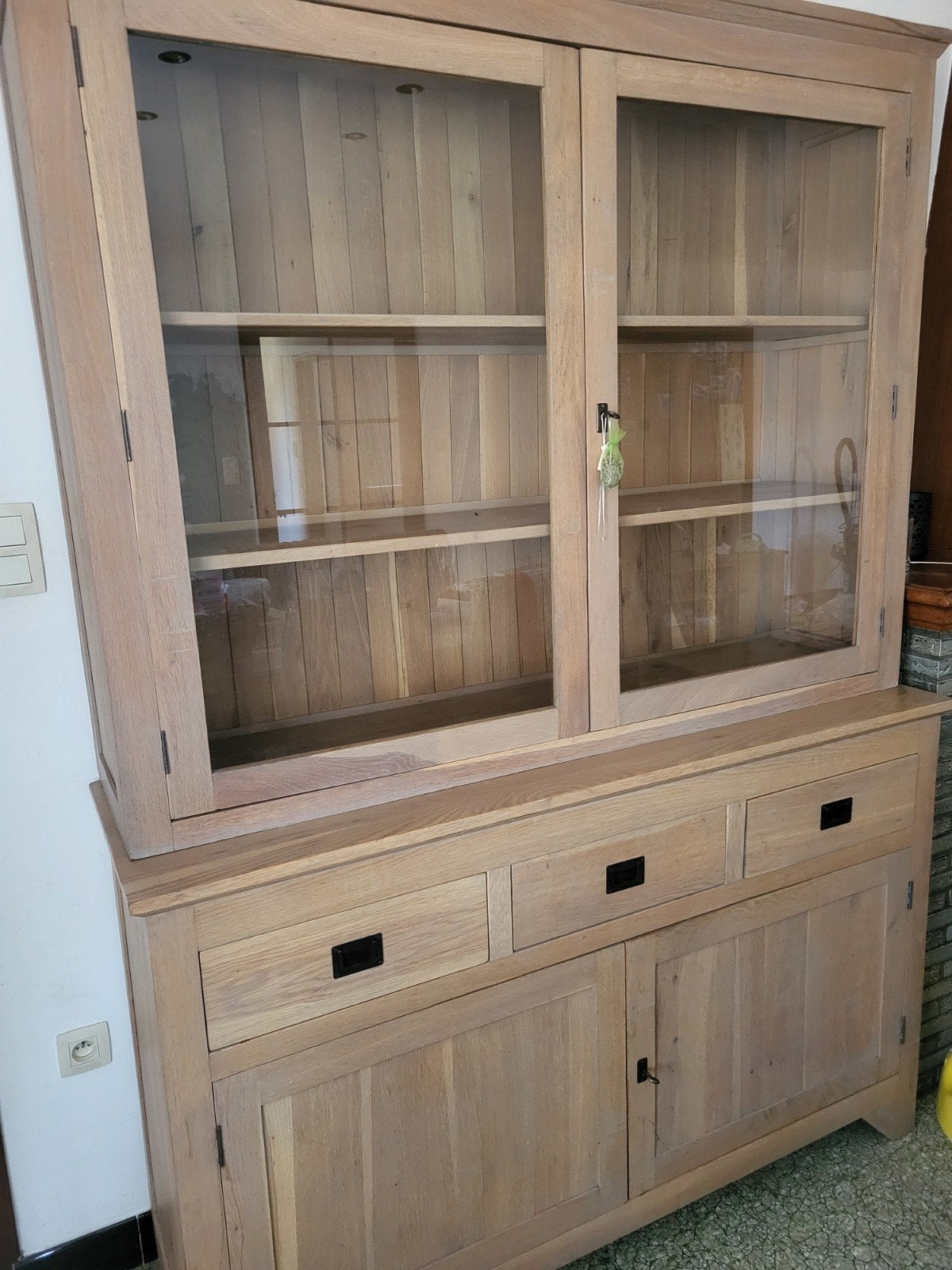 Complete eetkamer set van blank teakhout, Huis en Inrichting, Ophalen, 25 tot 50 cm, Teakhout, 50 tot 100 cm