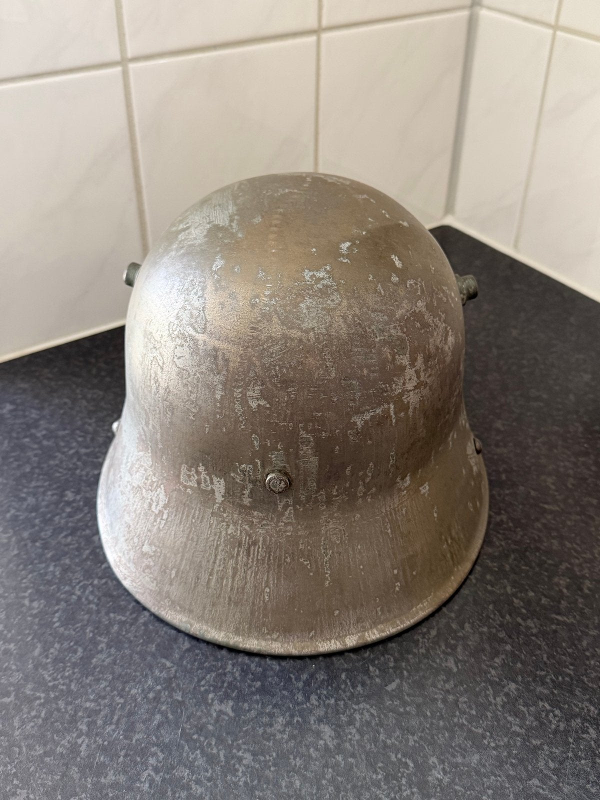 Originele Duitse M1916 SI 68 helm WOI, Verzamelen, Ophalen of Verzenden, Landmacht, Duitsland, Helm of Baret