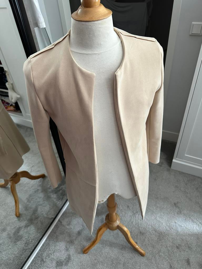 Lange blazer, Kleding | Dames, Jasjes, Kostuums en Pakken, Beige, Ophalen of Verzenden, Zo goed als nieuw, Jasje