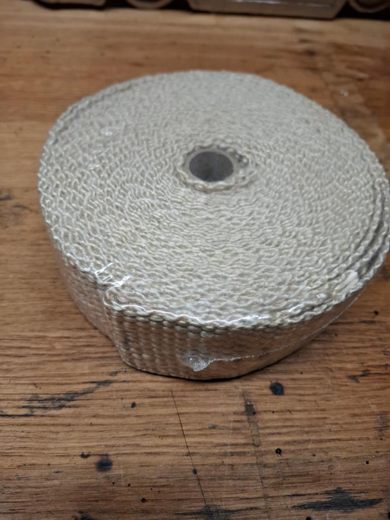 Uitlaat wrap glasvezel. Rol van 5 meter., Motoren, Ophalen