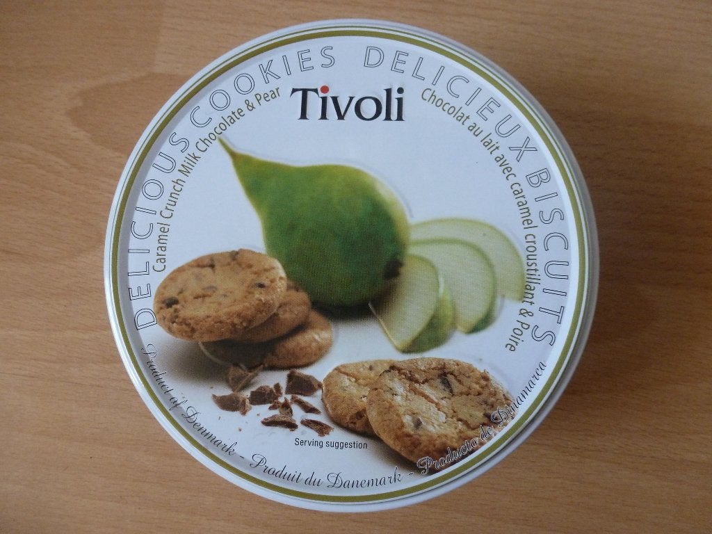 Tivoli Delicious Cookies Exclusive blik koektrommel, Ophalen of Verzenden, Zo goed als nieuw, Koek(jes), Overige merken