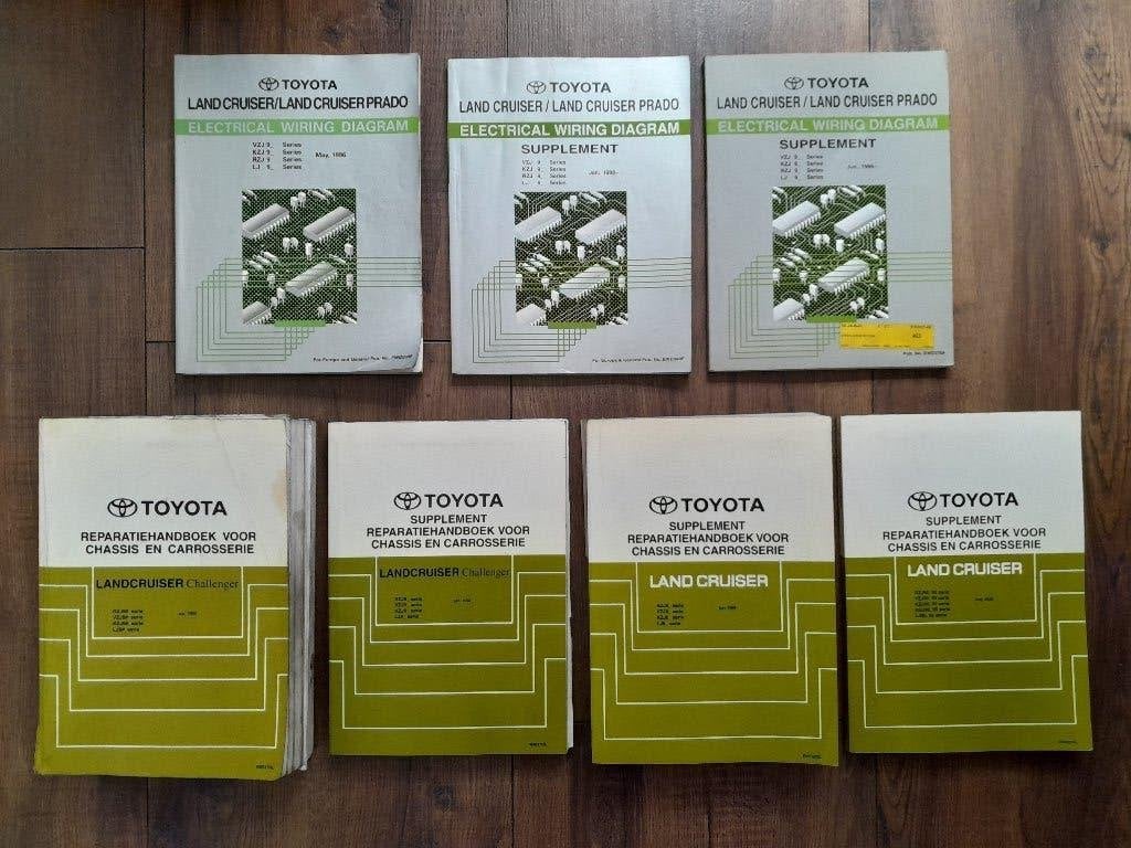 7 Delige Set WERKPLAATSHANDBOEKEN - TOYOTA LANDCRUISER 90, Verzenden