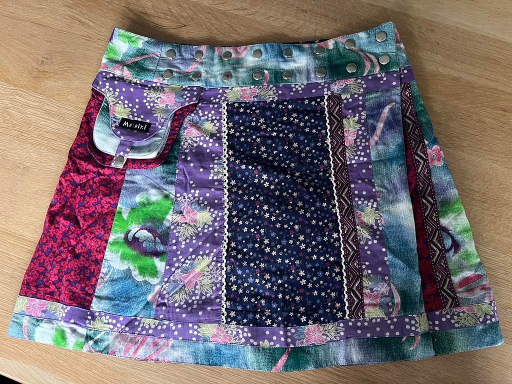 Omkeerbaar rokje van Moshiki - twee zijdes te dragen, Kleding | Dames, Rokken, Ophalen of Verzenden, Zo goed als nieuw, Blauw