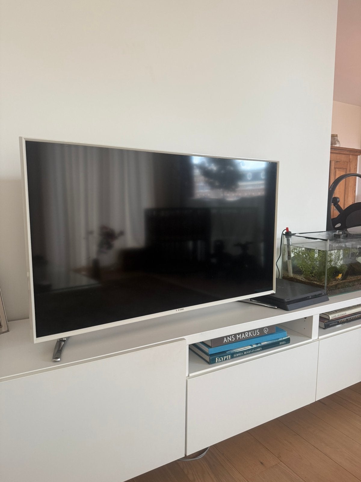 Samsung 40 inch ,smart tv, Full HD TV - wit - werkt perfect!, Ophalen, Zo goed als nieuw, 25 tot 50 cm, Minder dan 100 cm
