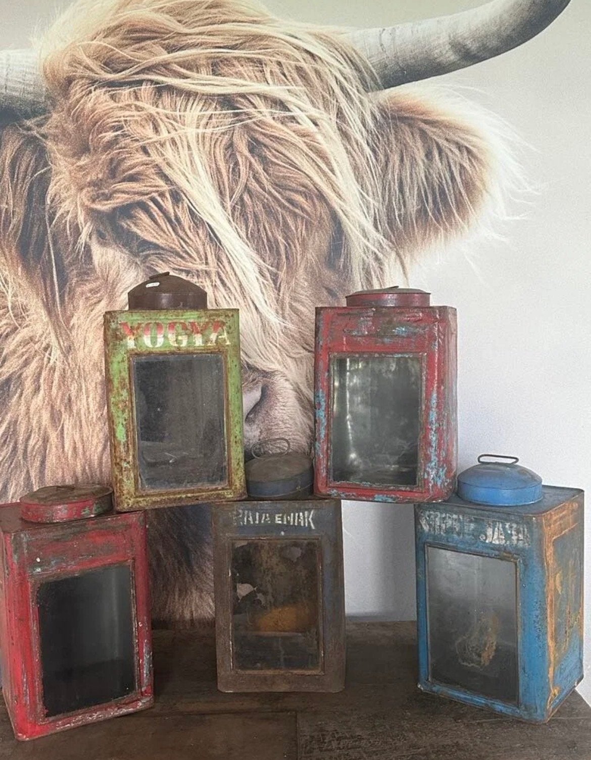Vintage Groen Kroepoekblik uit India - Decoratief, Ophalen