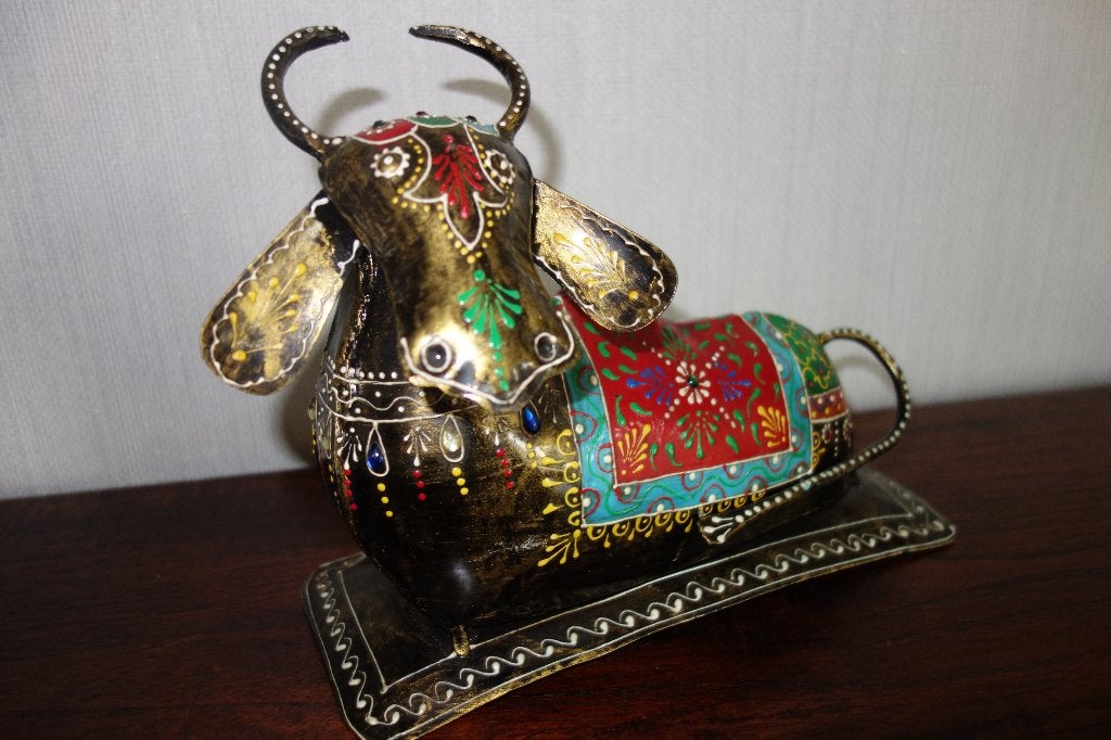 Liggende iron cow beeld, Ophalen of Verzenden, Nieuw, Dier