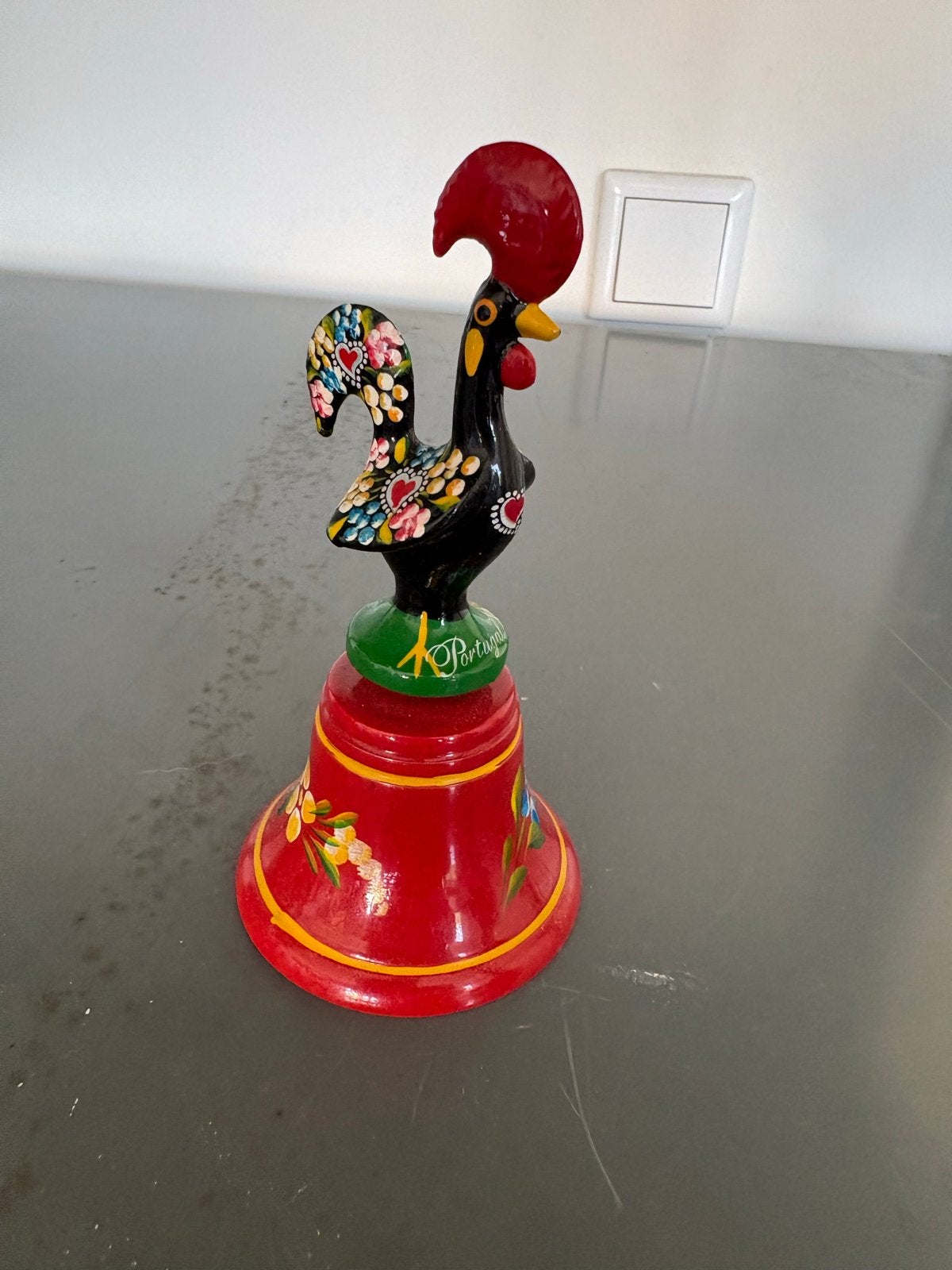 Portugese haan bel - Handgeschilderd - Vintage decoratie, Verzenden