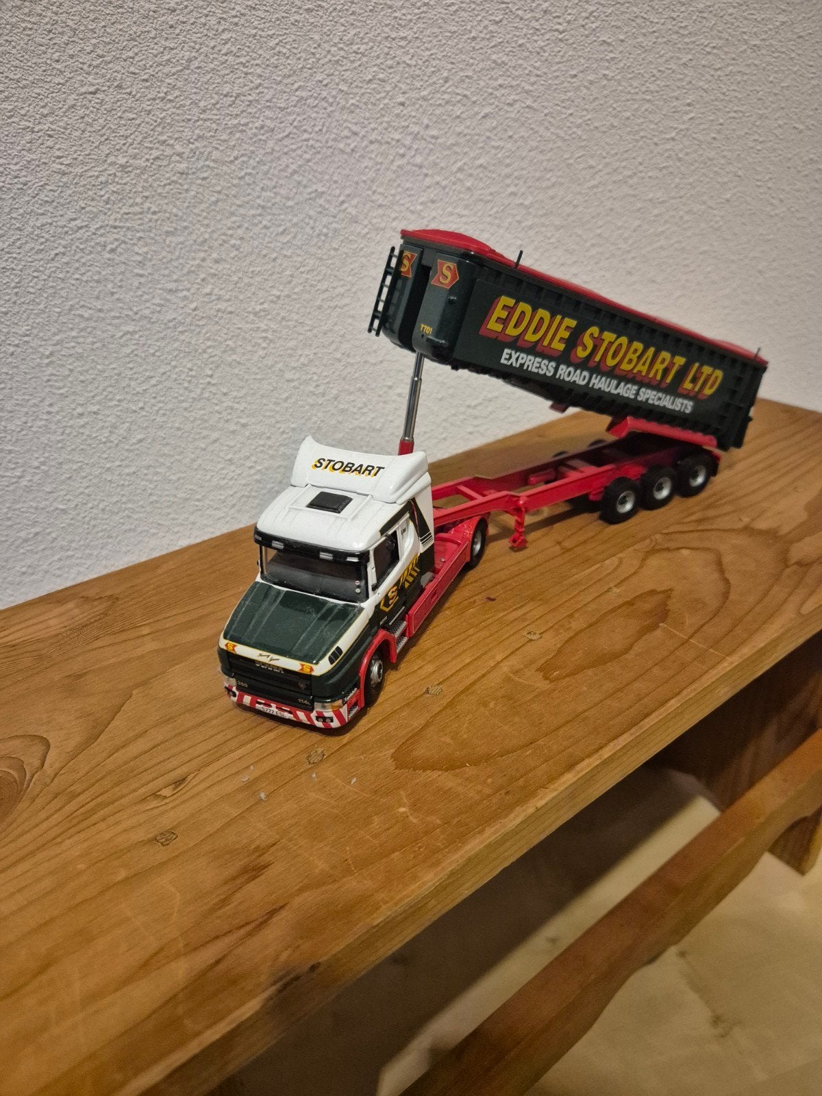 Scania 144L torpedo met kieper.  Eddie Strobart, Ophalen of Verzenden, Zo goed als nieuw, Bus of Vrachtwagen, Corgi