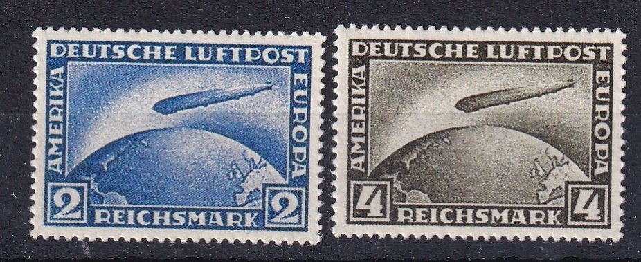 B226) 1928 Reich Zeppelins Mi 423/4 €460 MNH geen garantie, Verzenden, Duitse Keizerrijk, Postfris