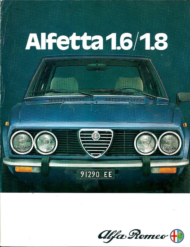 Folder Alfetta 1980, Ophalen of Verzenden, Gelezen, Overige merken