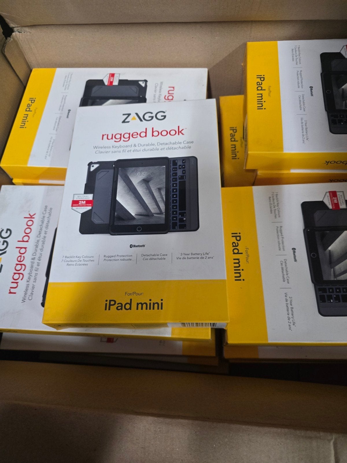 Partij 150 Stuks ZAGG Rugged keyboard ipad mini 4/5 hoesje., Computers en Software, Ophalen, Nieuw, Bescherming voor- en achterkant