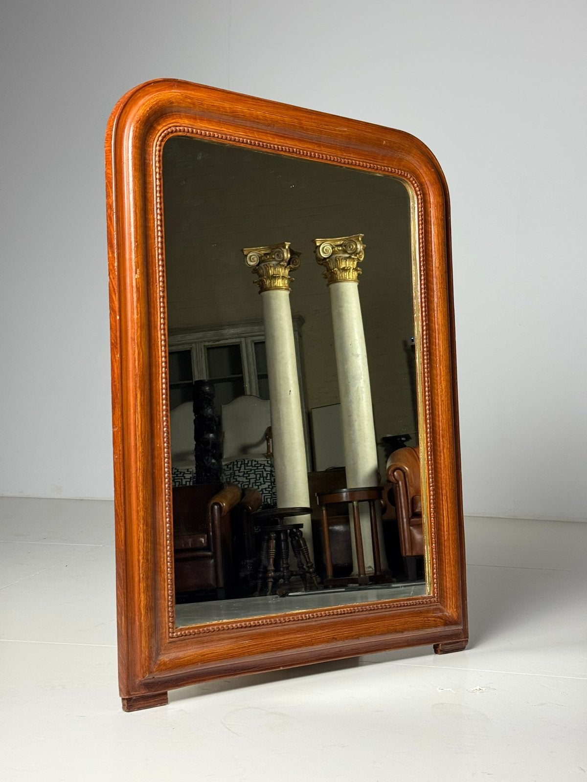 Faux Bois spiegel antiek