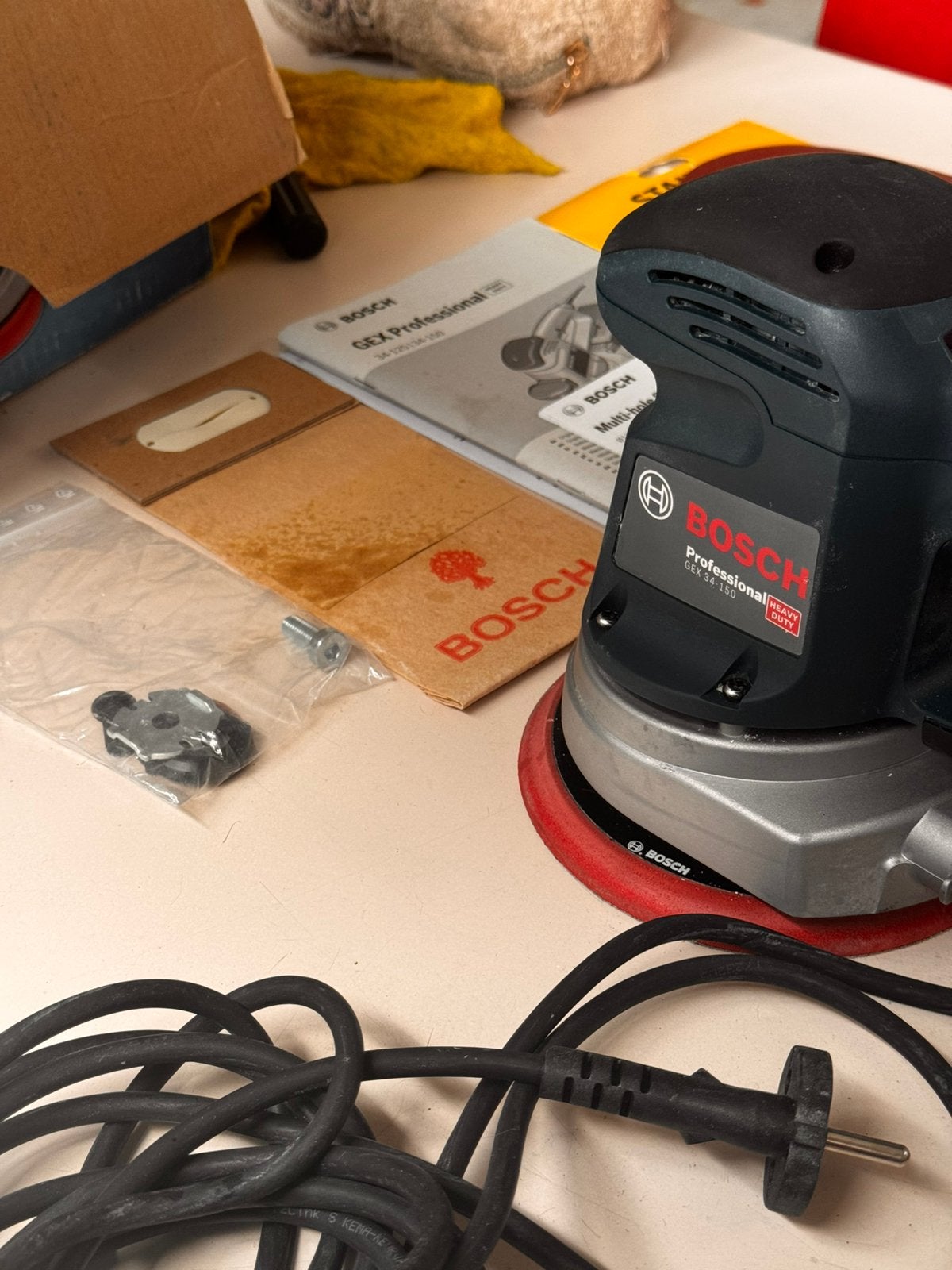 Bosch Professional GEX 34-150 random orbit sander, 340 W., Doe-het-zelf en Verbouw, Gereedschap | Schuurmachines, Ophalen of Verzenden