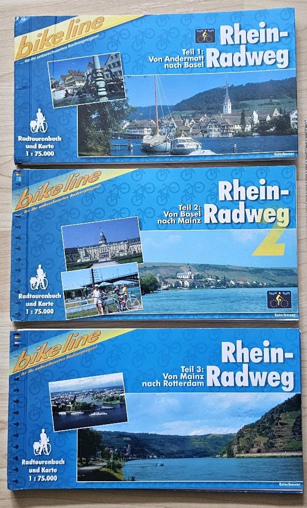 Fietsroute gids BikeLine Rheinradweg, Fiets- of Wandelgids, Europa, Ophalen of Verzenden, Gelezen