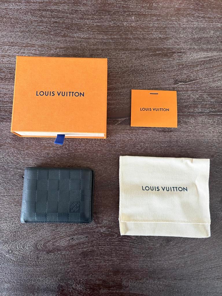 Louis Vuitton portemonnee / Slender Wallet / heren, Overige merken, Zwart, Ophalen of Verzenden, Zo goed als nieuw
