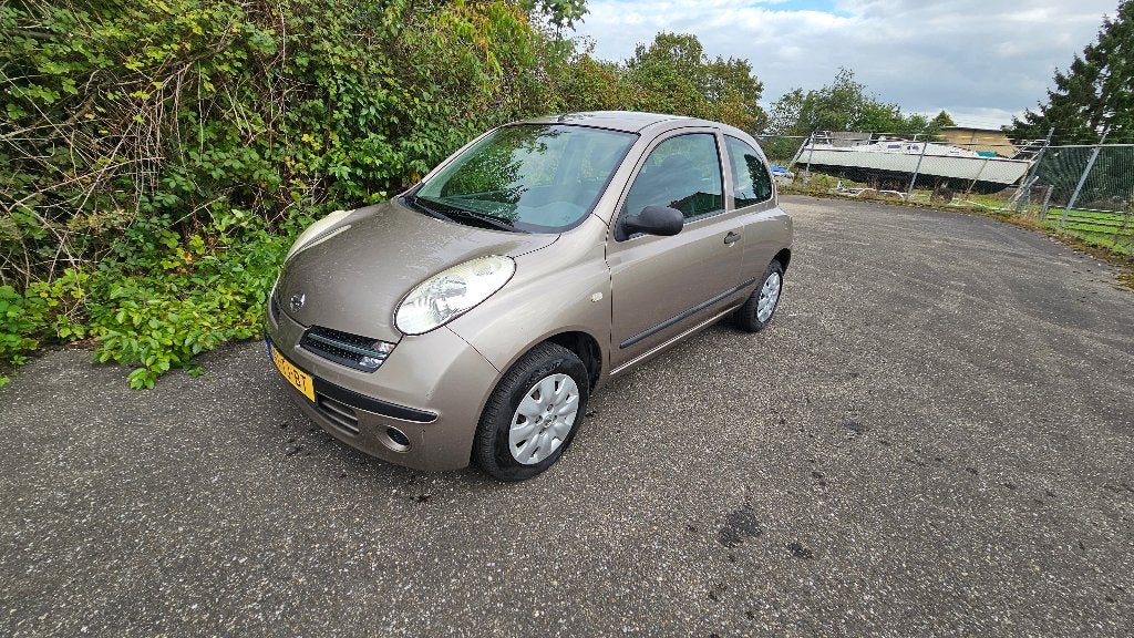 Nissan Micra 1.2 48KW 3DR 2006 Bruin, Auto's, Stof, 4 cilinders, Beige, Origineel Nederlands