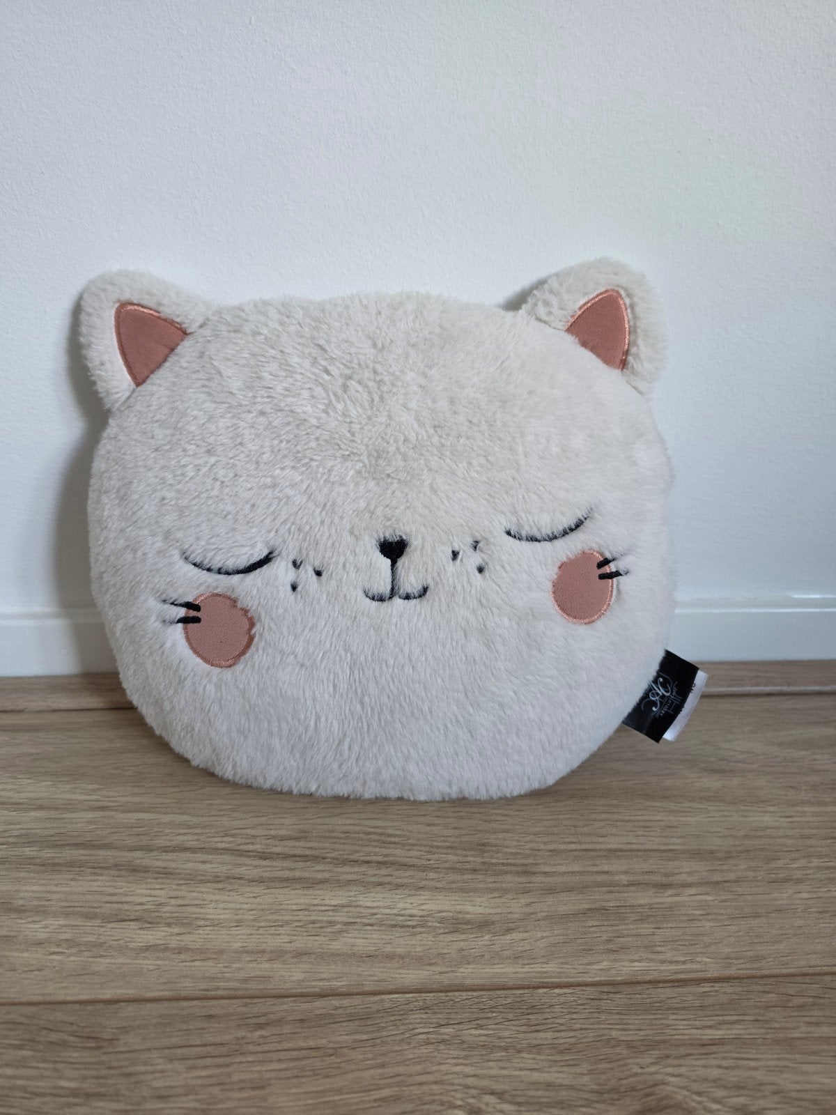 Kussen knuffel kat wit, Huis en Inrichting, Woonaccessoires | Kussens, Ophalen of Verzenden, Wit