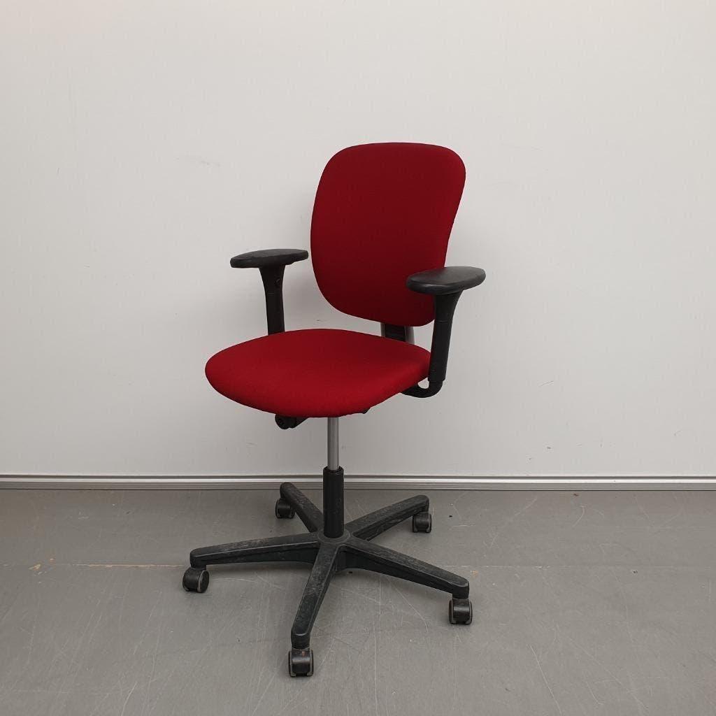 Partij Ahrend 262 bureaustoelen met rode stoffering, Ophalen of Verzenden, Gebruikt, Zwart