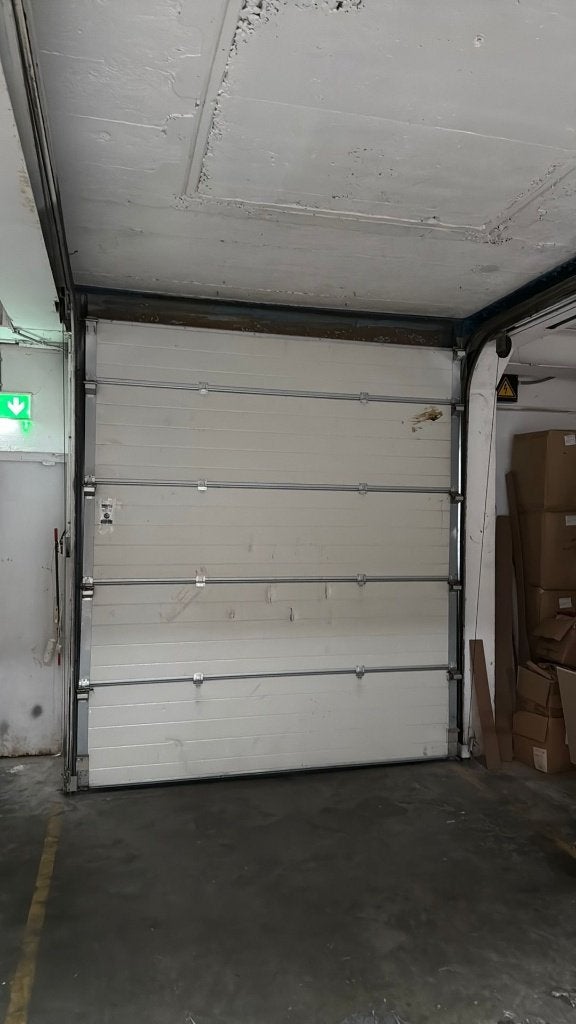 Bedrijfs sectionaaldeur / roldeur met elektrische bediening, Ophalen, Gebruikt, Garagedeur, 120 cm of meer