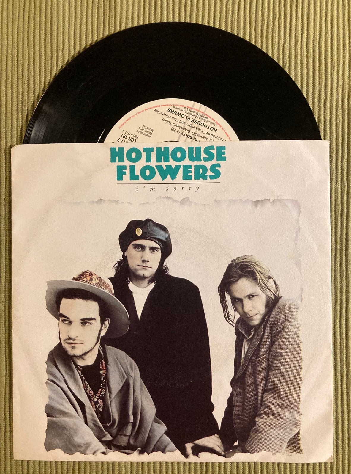Vinyl single Hothouse Flowers - I’m Sorry, Cd's en Dvd's, Gebruikt, 7 inch, Ophalen of Verzenden, Pop