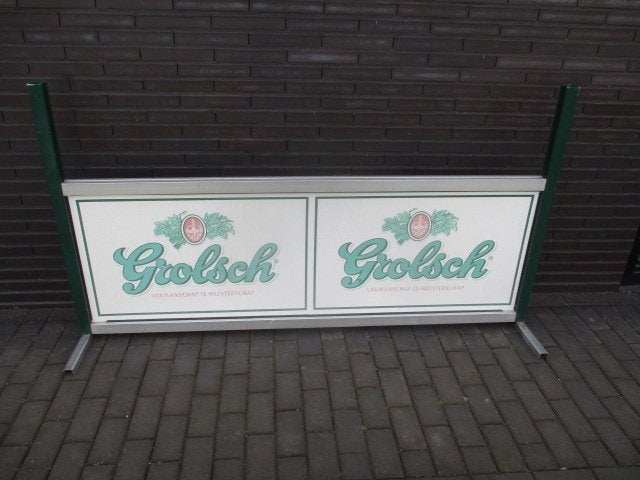 Grolsch windscherm 25 euro - Grolsch hanglamp - mancave, Verzamelen, Ophalen, Zo goed als nieuw, Reclamebord, Plaat of Schild