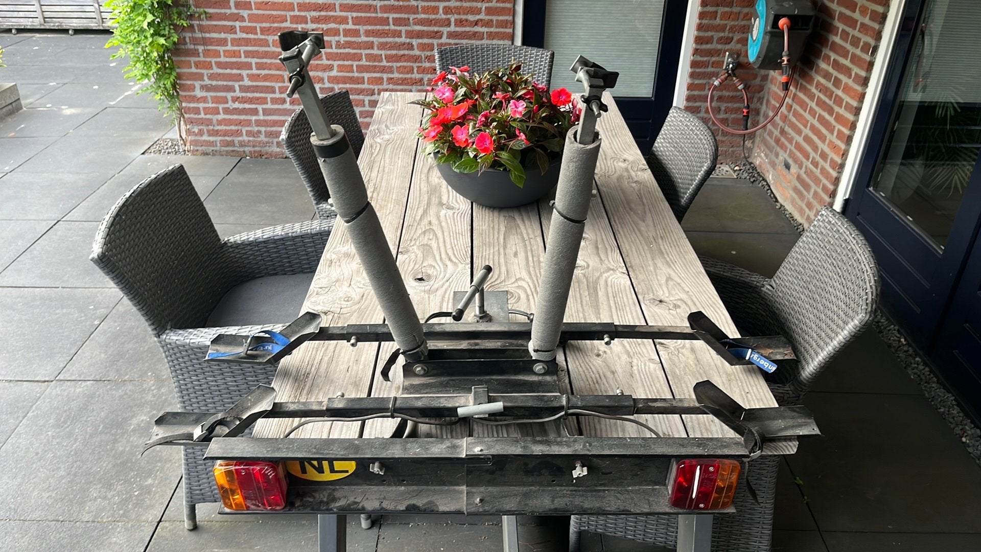 Fietsendrager voor 2 fietsen, Ophalen, Zo goed als nieuw, Trekhaakdrager