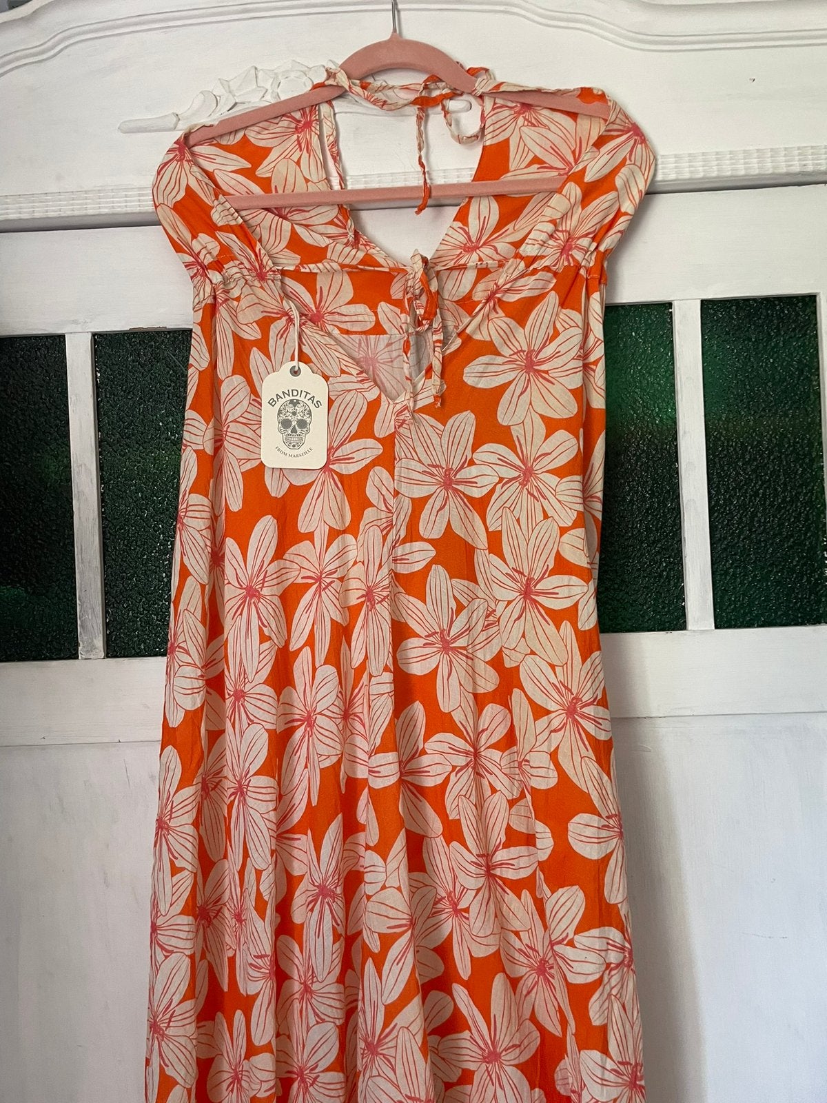 Oranje Halterjurk banditas  one size, Maat 42/44 (L), Nieuw, Oranje, Ophalen of Verzenden