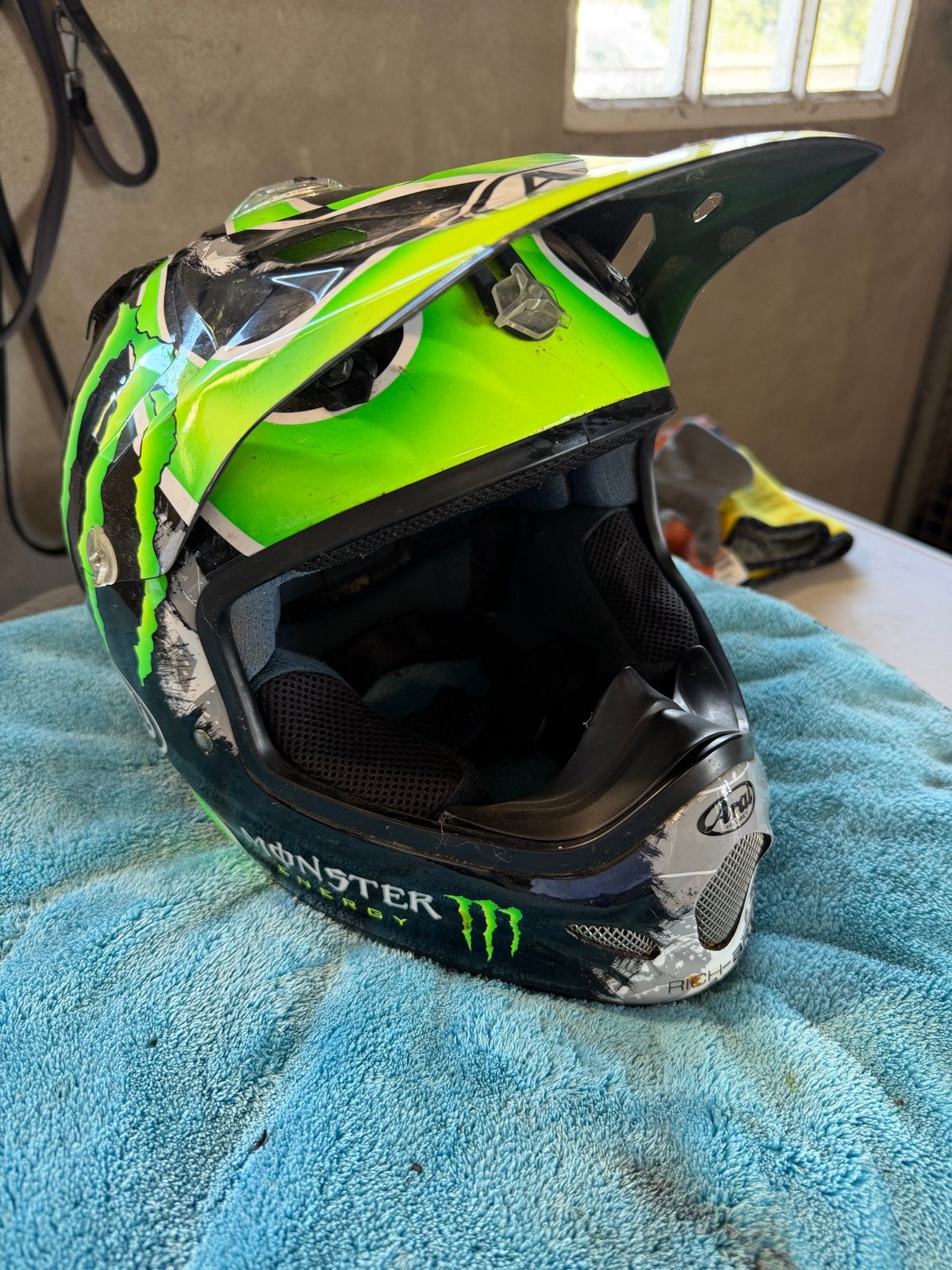 Arai VX-3 Offroadhelm Monster Energy XS, XS, Arai, Ophalen of Verzenden, Tweedehands