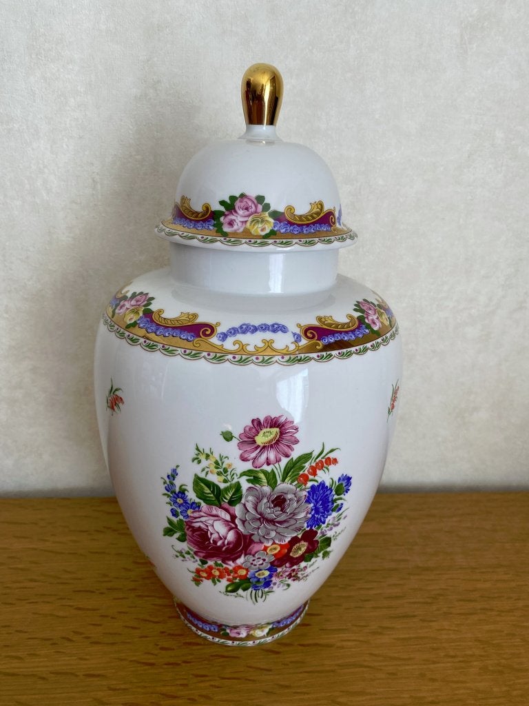 T. Limoges - Decoratieve Vintage Porceleinen Vaas met Deksel, Ophalen of Verzenden