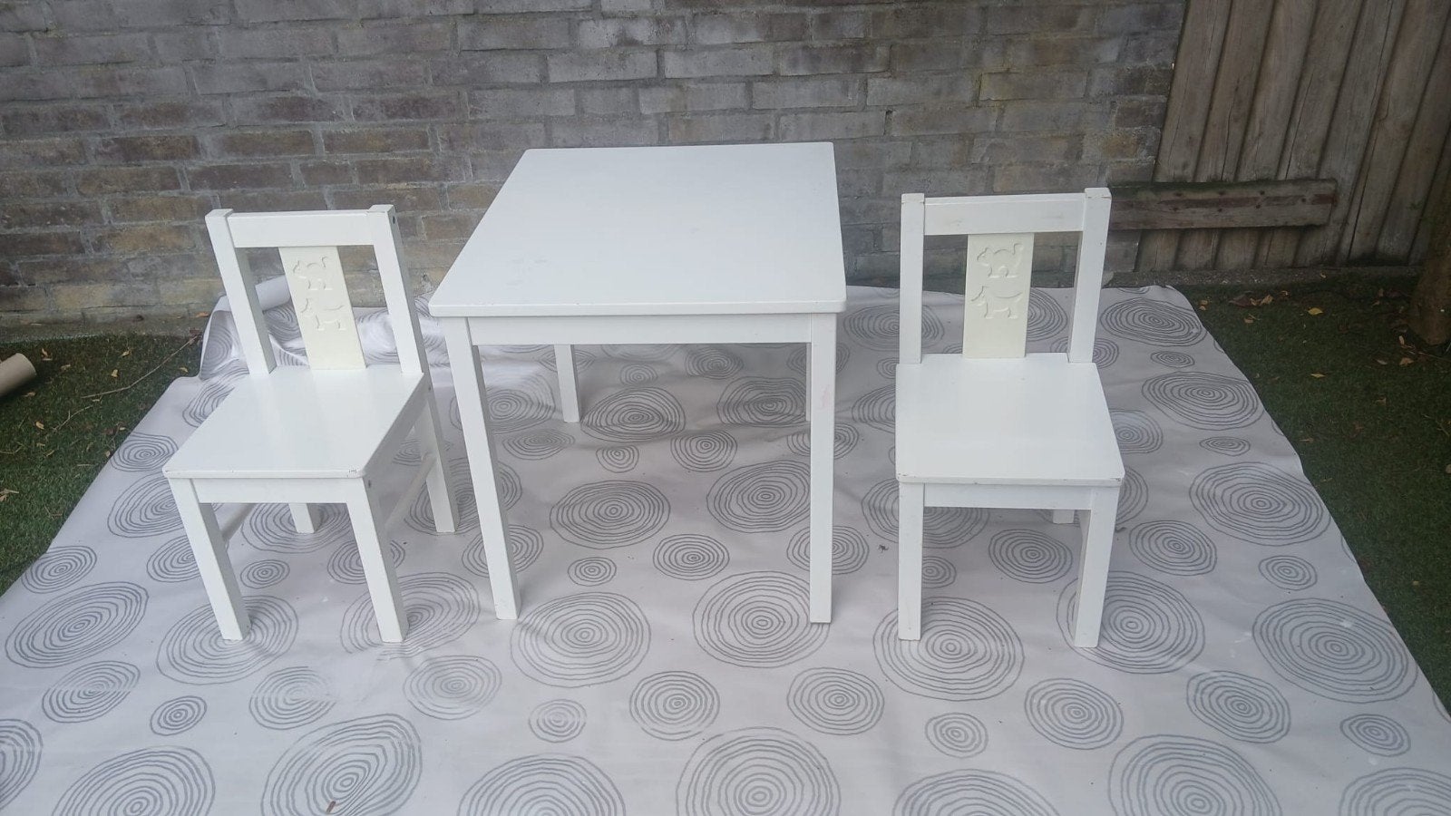 kinder tafeltje met 2 stoeltjes, Kinderen en Baby's, Ophalen, Gebruikt, Tafel(s) en Stoel(en)