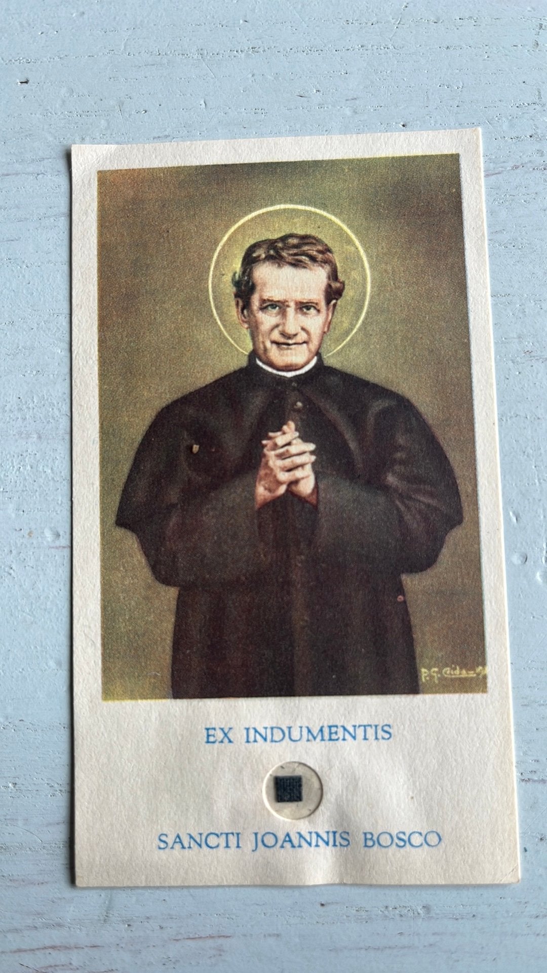 Relikwie heilige Don Bosco, Antiek en Kunst, Antiek | Religie, Ophalen of Verzenden