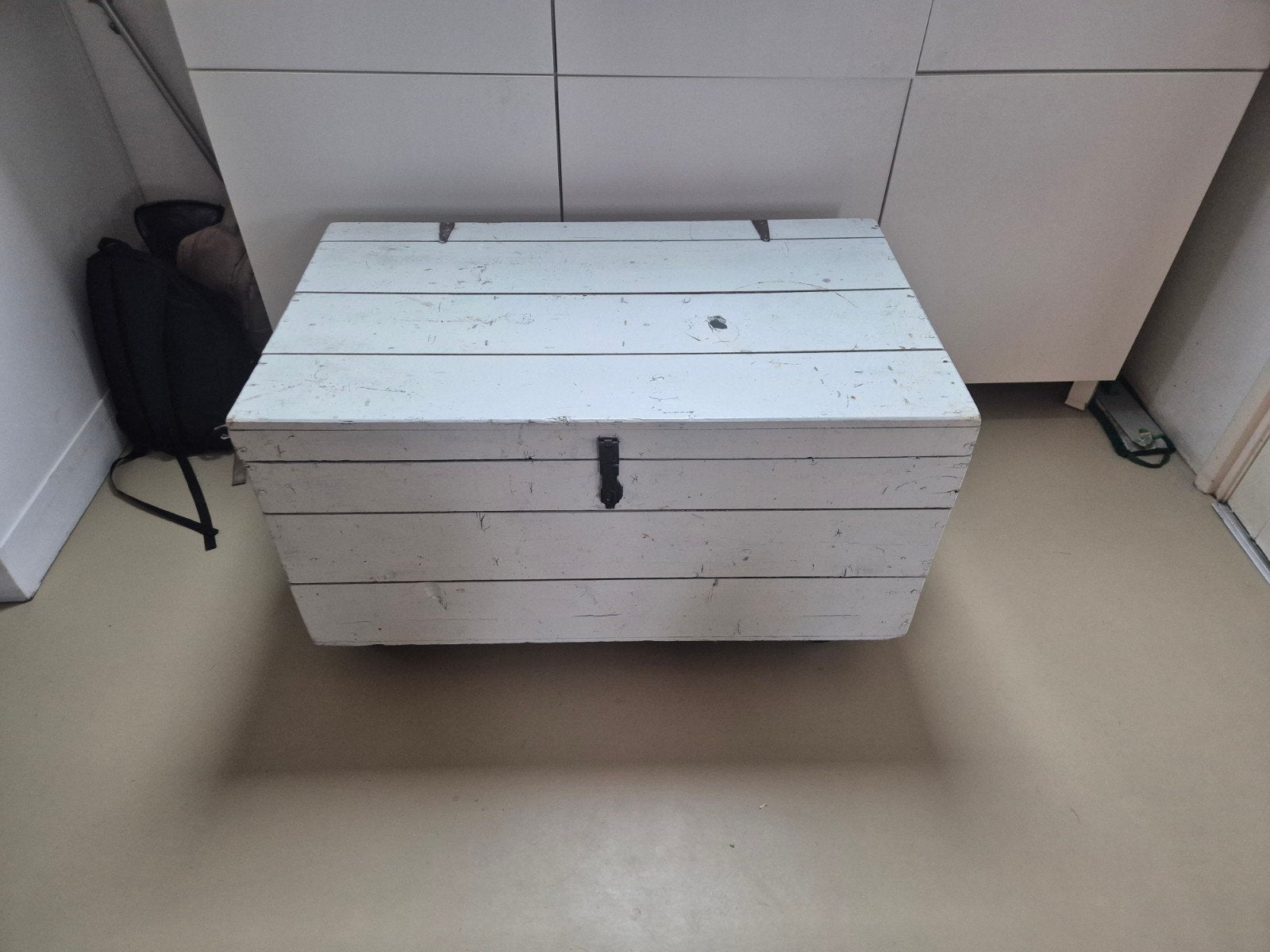 Houten kist op wielen - Opbergkist - Speelgoedkist, 50 – 75, Gebruikt, 100 tot 150 cm, Ophalen of Verzenden