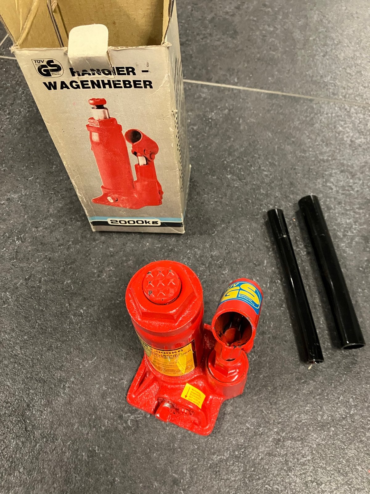 Hydraulische Potkrik TM 2000KG - Tomex Jack Industrial, Ophalen, Gebruikt, Hydraulisch, Potkrik