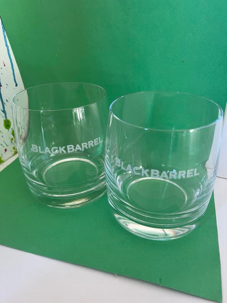 Black Barrel glazen set van 2 glazen, Ophalen of Verzenden, Nieuw, Borrel- of Shotglas